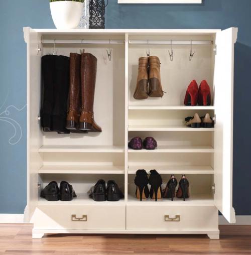 Schuhschrank mit Stiefelfach | Breite 110 cm | massiv Holz online kaufen