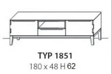 TV-Schrank mit offenem Gerätefach 1851