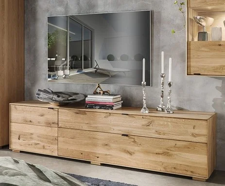 Lowboard Massivholz Eiche geölte Holzoberfläche