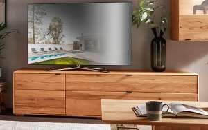 Massivholz Lowboard Eiche Breite 200 cm