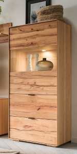 Highboard mit Schubalden Eiche Massivholz