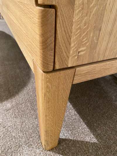 Möbelfuss Eiche Massivholz