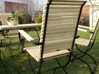 Klassiker Gartenstuhl Robinie Rückseite Klassiker Gartenstuhl Robinie Rückseite