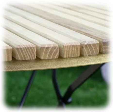 klassisches Gartenset runder Gartentisch Robinie