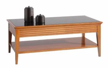 Couchtisch KIRSCHE Möbelserie LUNA -SELVA<br />Tischplatte 70 x 70 cm oder 120 x 65 cm