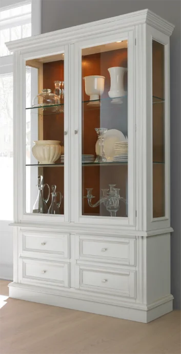 cremeweiss Vitrinenschrank aus Italien