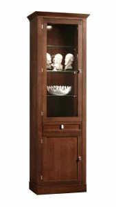 SELVA Vitrine eintürig Kirsche RECHTS-LINKS Anschlag