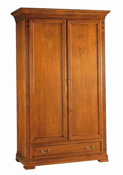 zweitüriger Kleiderschrank-Massivholz-Kirschbaum