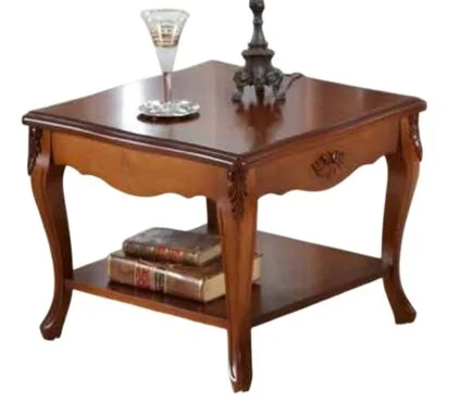 Beistelltisch Barockstil-Kirsche massiv Tischplatte 57 x 57 cm