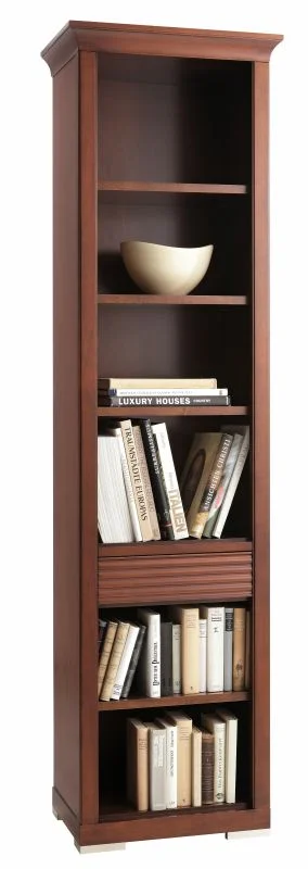Bücherregal-LUNA-schmal-klassisch-Kirsche-italienische Möbel