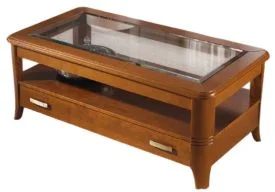 Couchtisch Kirsche mit Schublade<br />wahlweise Massiv oder Glasplatte<br />112 x 60 cm