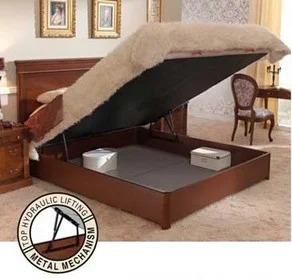 Doppelbett mit klappbaren Bettkasten Kirsche/Nussbaum lieferbar | ITER®