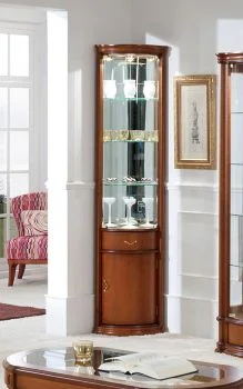 klassische Vitrine mit Beleuchtung |  Kirsche
