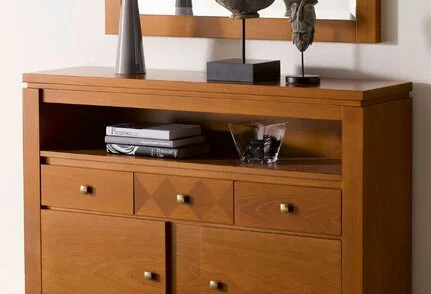 Garderobenschrank mit Spiegel in Kirschbaum Garderobenschrank mit Spiegel in Kirschbaum