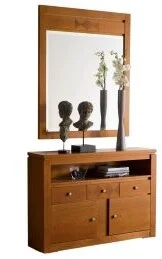 Schuhkommode in Nussbaum oder Kirsche Massivholz