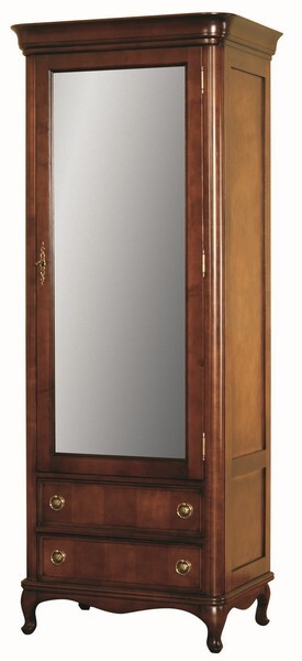 Garderobenschrank mit Spiegeltür-Kirschbaum