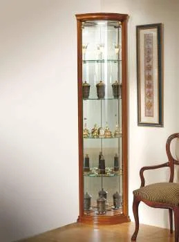 Eckvitrine-Kirsche oder Nussbaum
