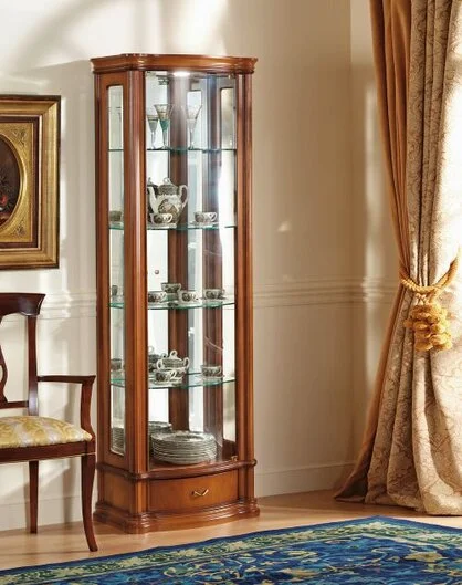 italiensiche Sammlervitrine Kirschbaum