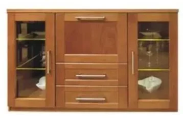 Kommode mit Glastüren-Kirschbaum-feines Handwerk