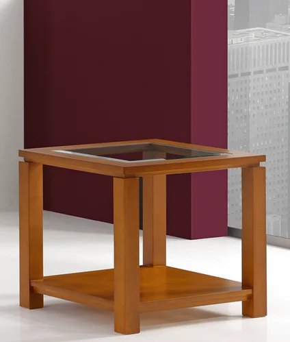 quadratischer Couchtisch in Kirsche Handwerskunst aus Italien