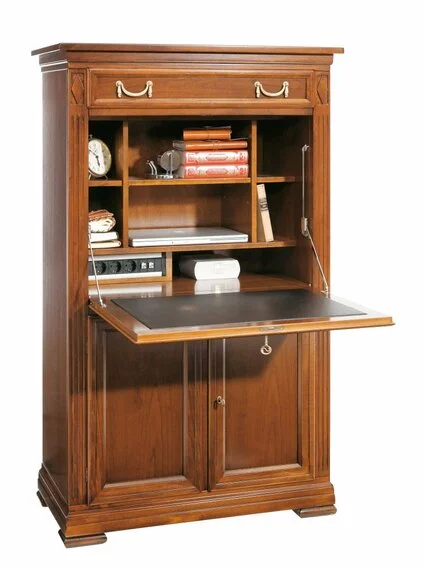 italienische Schreibsekretär mit Klappe in Kirschbaum italienische Schreibsekretär mit Klappe in Kirschbaum VILLA BORGHESE