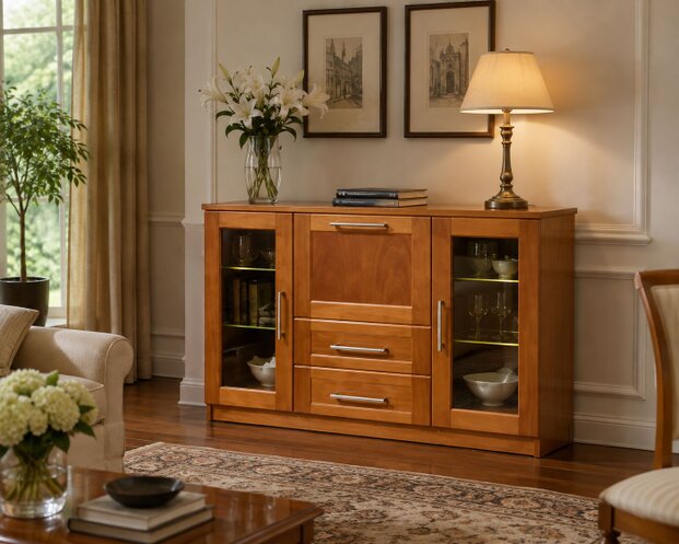 Sideboard massiv Holz Kirschbaum Breite. 160-220 cm