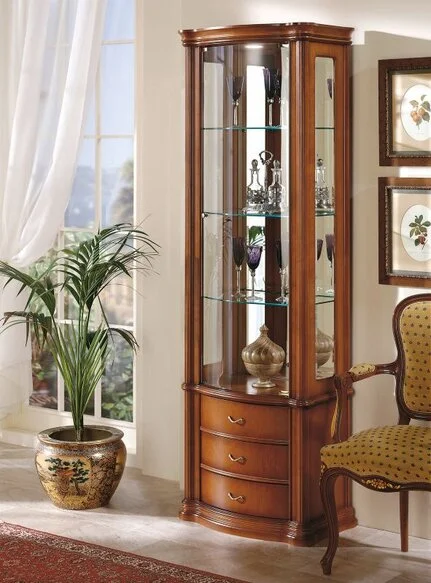 Vitrinenschrank aus Kirschholz Breite 64 cm